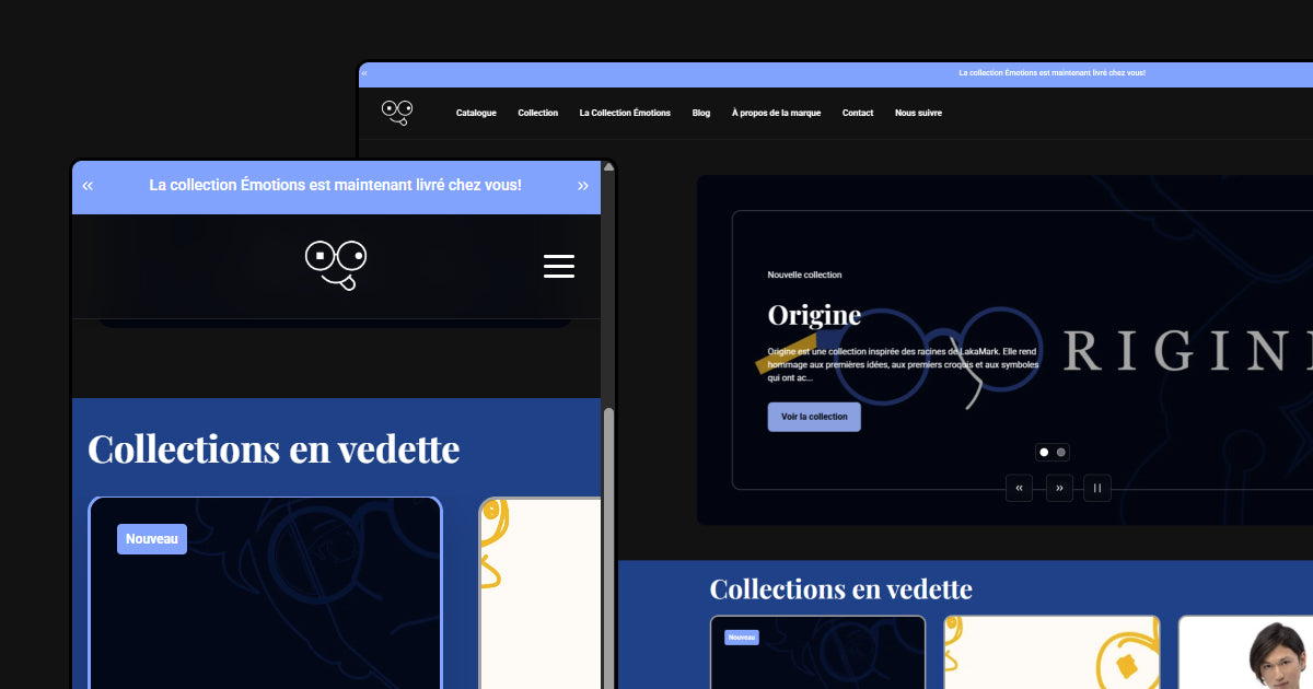 Nouvelle page d'accueil